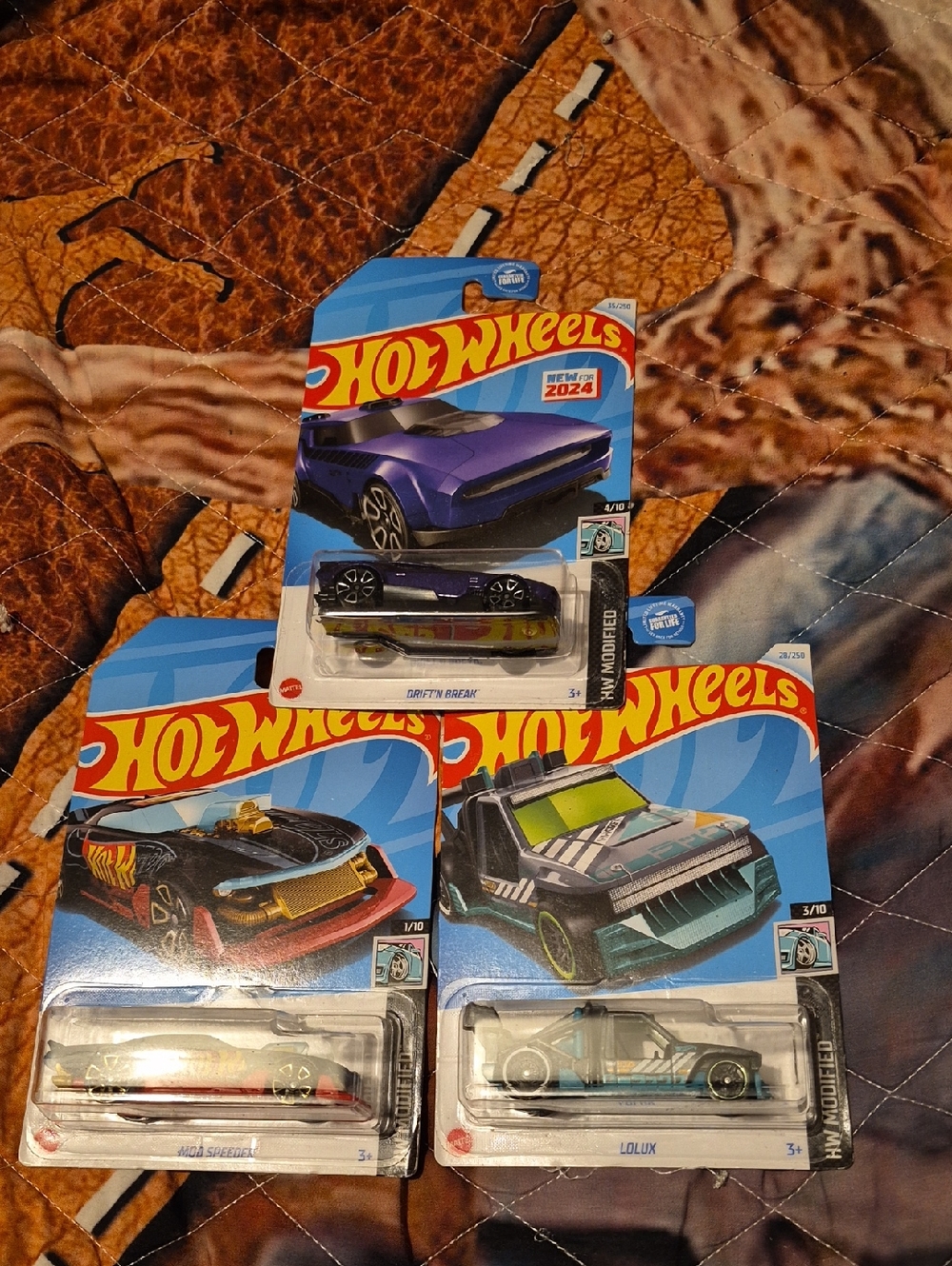 Mattel HW Modified Backing Cards in Beige and Gray
